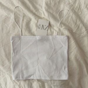 White Zara Crop Top